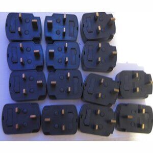 Bulk Lot 14 Power Bright PB-12 US to UK 3-Prong Travel Grounded Plug Adapter